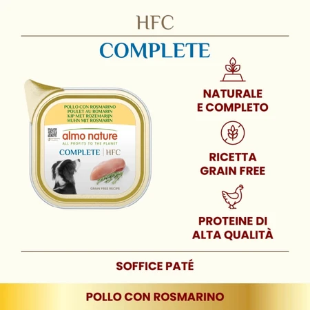 Almo Nature HFC Complete Pollo con romero - Pienso completo para perros, 150 g