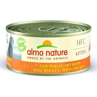 Almo Nature HFC Kitten au poulet - Aliment complet humide pour chat, 150 g