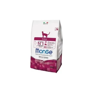 Monge Natural Superpremium Indoor – Trockenfutter für Katzen mit hohem Hühneranteil, 400 g