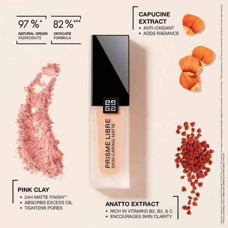 Givenchy Prisme Libre Skin-Caring Matte - Perfecting Foundation - No. 1-W105