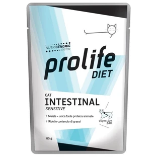 Prolife Diet Cat Intestinal Sensitive Pork - Alimento completo para gatos con sensibilidad intestinal, 85 g