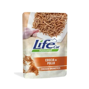 Life Petcare Life Natural para gatos: muslo de pollo - Comida húmeda para gatos, 70 g