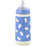 Suavinex Wild & Free - Biberon en plastique avec tétine en silicone, SX Pro, débit lent, anti-colique, à partir de 6 mois, bleu clair, 360 ml