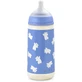 Suavinex Wild & Free - Plastic babyfles met siliconen speen, SX Pro, dikke doorstroming, anti-koliek, vanaf 6 maanden, lichtblauw, 360 ml