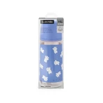 Suavinex Wild & Free - Plastic babyfles met siliconen speen, SX Pro, dikke doorstroming, anti-koliek, vanaf 6 maanden, lichtblauw, 360 ml