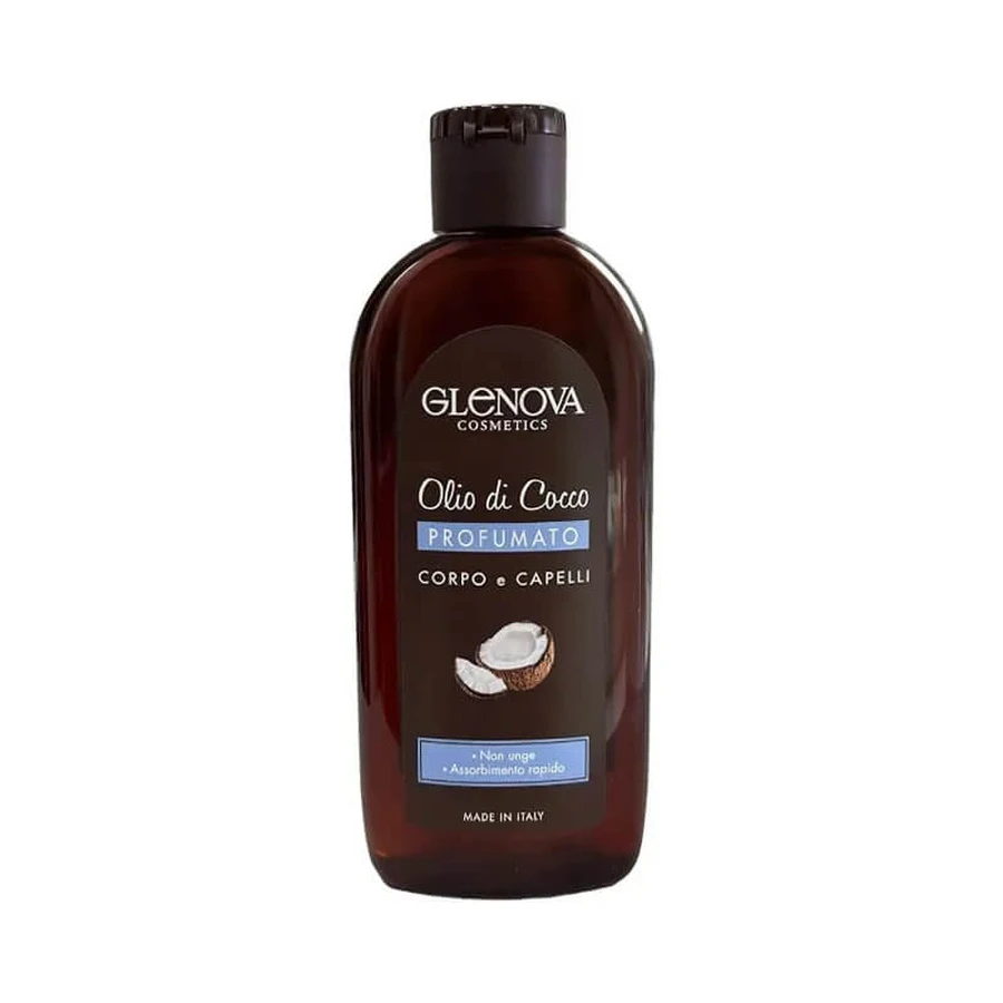 Aceite de coco perfumado Glenova para el cuerpo y el cabello, 200 ml