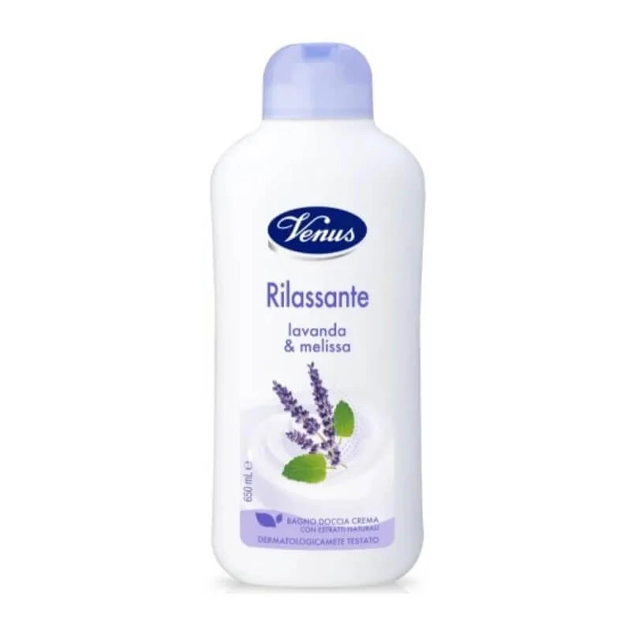 Venus Lavendel und Zitronenmelisse – Entspannende Bade- und Duschcreme, 650 ml