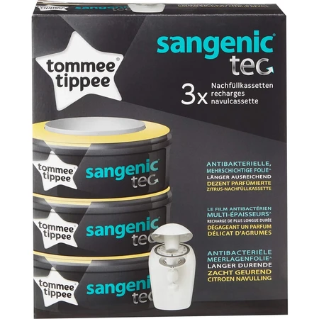 Recharge Sangenic pour poubelle hygiénique à couches Sangenic, lot de 3 recharges