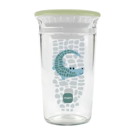 Tasse « Mam Easy to Drink » 360° — Tasse anti-fuites avec rebord souple, à partir de 8 mois, bleu clair, 260 ml