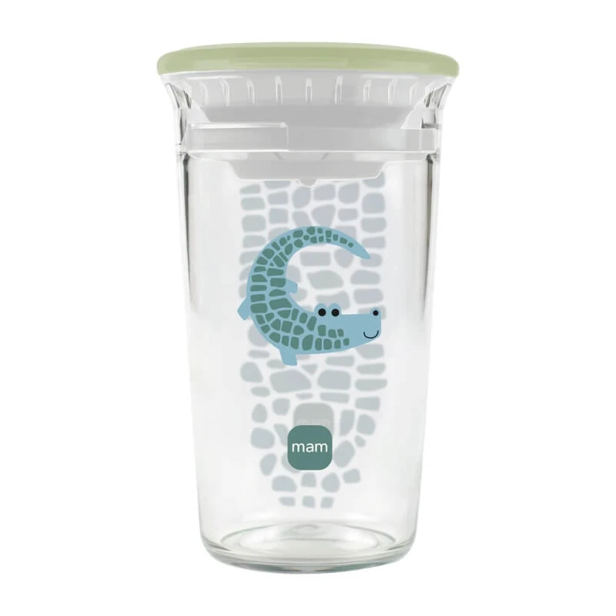 Tasse « Mam Easy to Drink » 360° — Tasse anti-fuites avec rebord souple, à partir de 8 mois, bleu clair, 260 ml