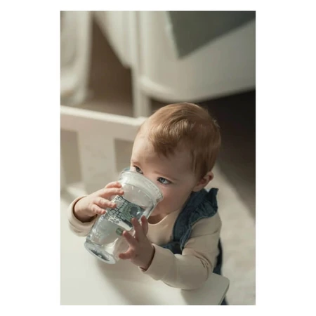 Tasse « Mam Easy to Drink » 360° — Tasse anti-fuites avec rebord souple, à partir de 8 mois, bleu clair, 260 ml