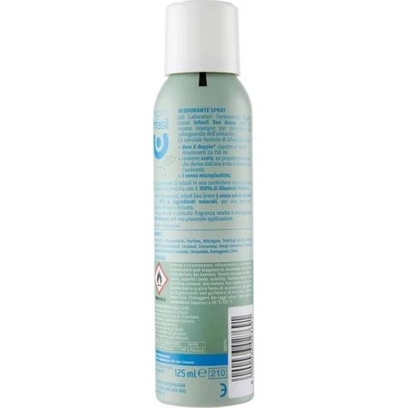Infasil Deo Green Parfum neutre - Déodorant en spray 125 ml