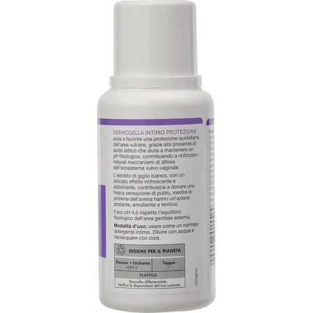 Dermogella Intimwaschgel mit Milchsäure, Weißlilien-Extrakt und Haferproteinen, 200-ml-Flasche