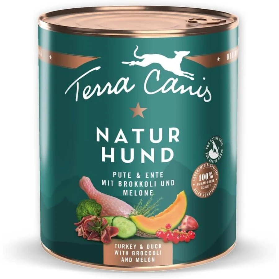 Terra Canis Naturhund Turkey and Duck - Complete Wet Dog Food, 800 g