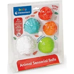 Bolas sensoriales con forma de animales de Clementoni: juego de 5 bolas sensoriales, a partir de 3 meses
