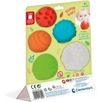 Bolas sensoriales con forma de animales de Clementoni: juego de 5 bolas sensoriales, a partir de 3 meses