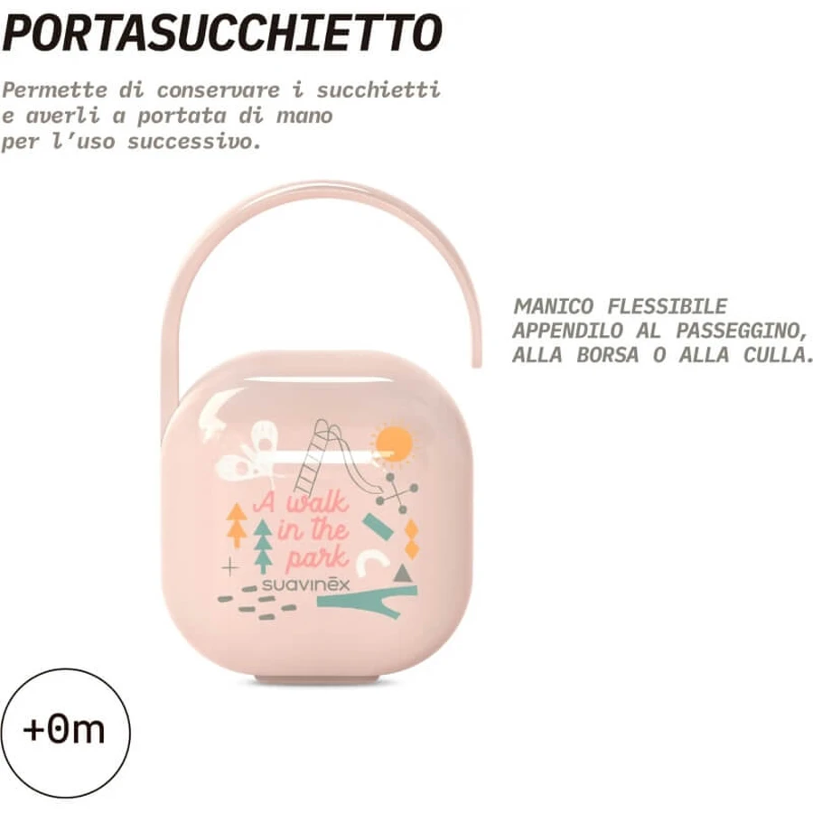 Suavinex Walk in the Park - Pink Pacifier Case