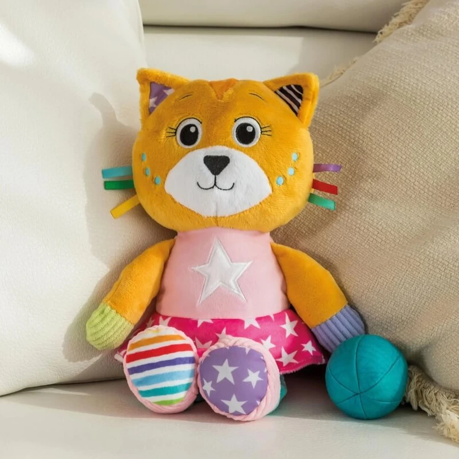 Clementoni Baby for You Katy la petite chatte - Première peluche d'éveil 0 mois et plus