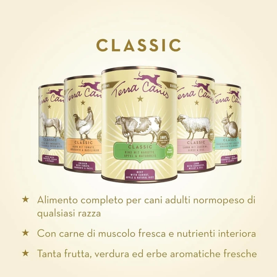Terra Canis Classic Kalfsvlees - Compleet natvoer voor volwassen honden, 400 g