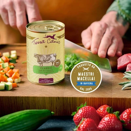 Terra Canis Classic Kalfsvlees - Compleet natvoer voor volwassen honden, 400 g