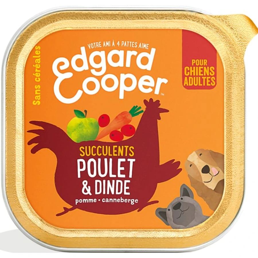 Edgard & Cooper Adult Chicken & Turkey - Compleet voer voor volwassen honden, 150 g