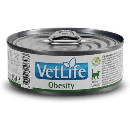 Farmina Vet Life Obesity – Alleinfuttermittel für übergewichtige Katzen, 85 g