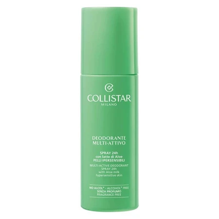 Collistar Multi-Active Deodorant - 24-uurs aloë vera-melkspray voor de overgevoelige huid, 100 ml