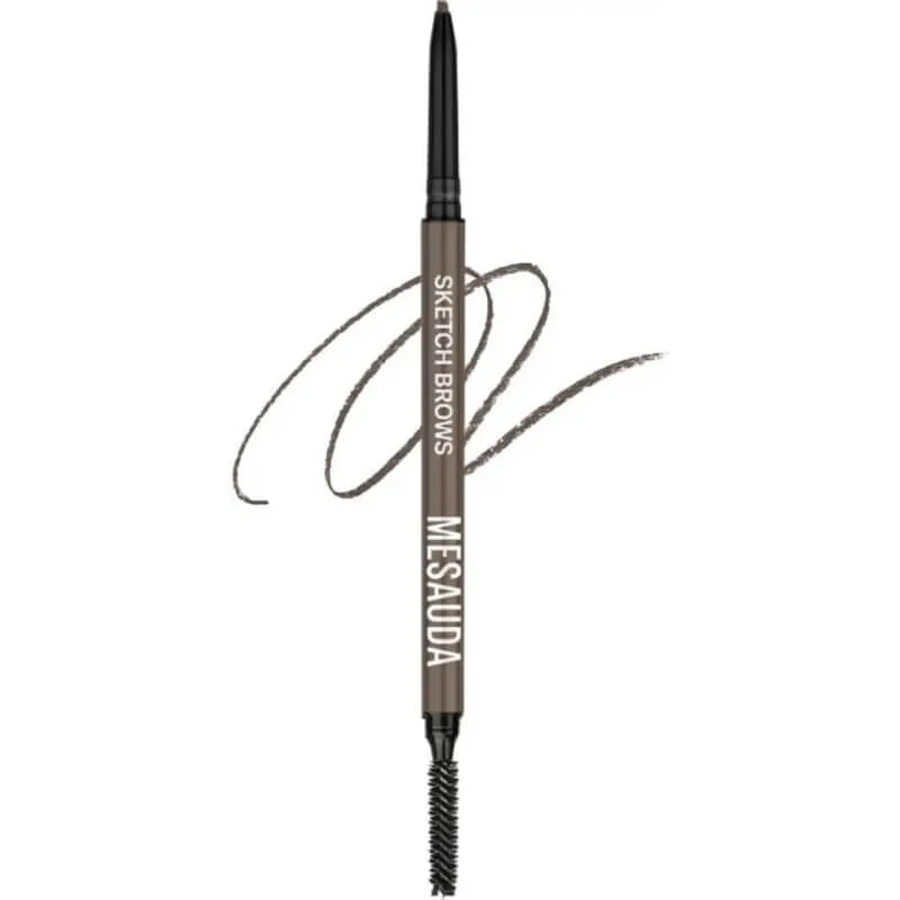Mesauda Sketch Brows - Lápiz automático para cejas n.º 102, morena