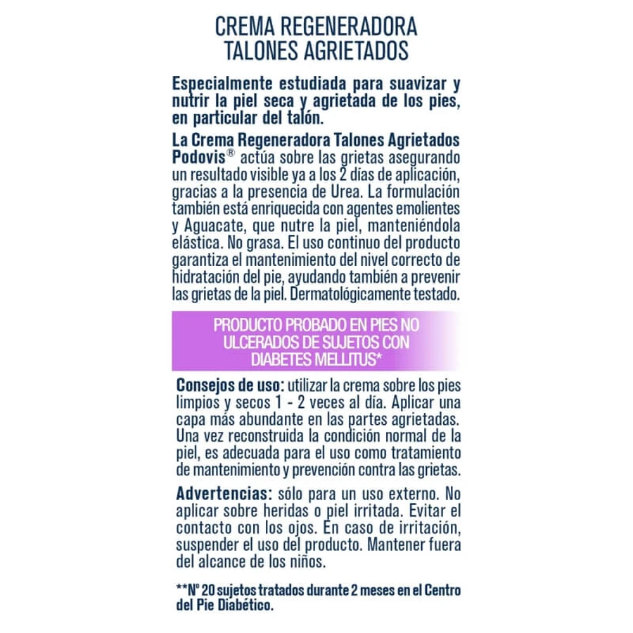 Crema regeneradora Podovis para talones agrietados, 75 ml