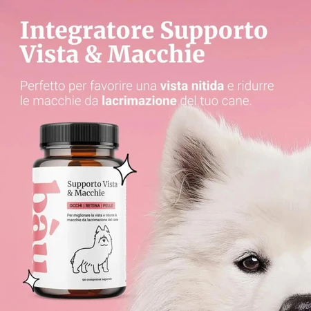 Bau Cosmetics: Salud ocular y manchas oscuras, 90 comprimidos - Complemento alimenticio para perros