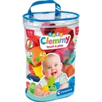 Clementoni Clemmy - Bolsa con 40 bloques de construcción blandos, a partir de 6 meses