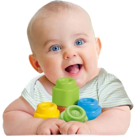 Clementoni Clemmy - Bolsa con 40 bloques de construcción blandos, a partir de 6 meses