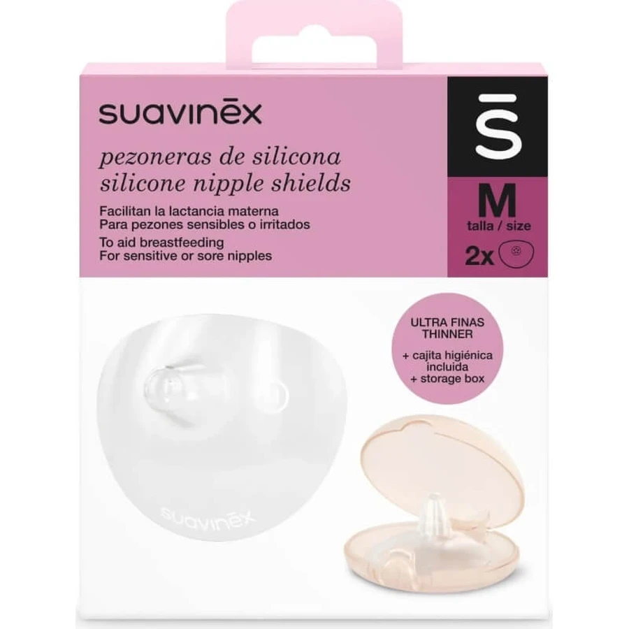 Suavinex 2 Silicone Nipple Shields - Size M