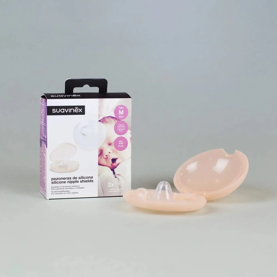 Suavinex 2 Silicone Nipple Shields - Size M