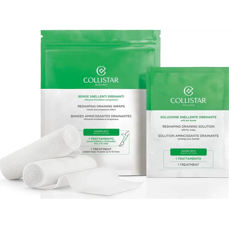 Collistar afslank- en lymfedrainagebandages – Onmiddellijke en geleidelijke resultaten – 2 behandelingen