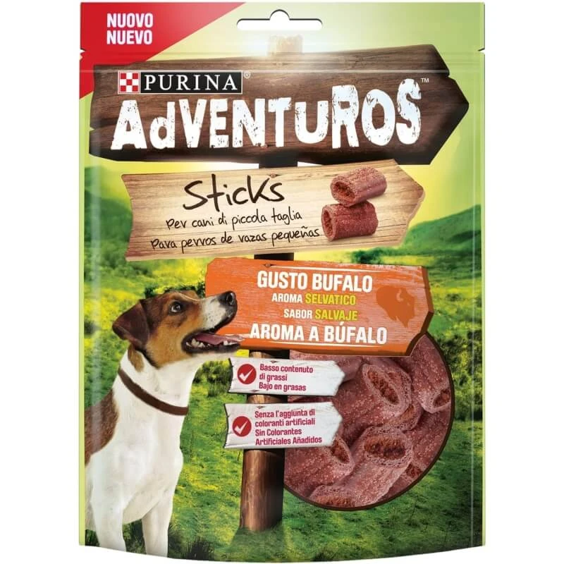 Purina Adventuros Buffalo Mini Sticks - Dog Snacks, 90 g