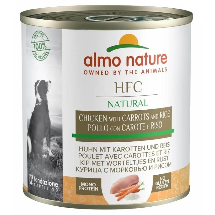 Almo Nature HFC Natural Chicken with Carrots and Rice - Wet Food for Adult Dogs, 280 g