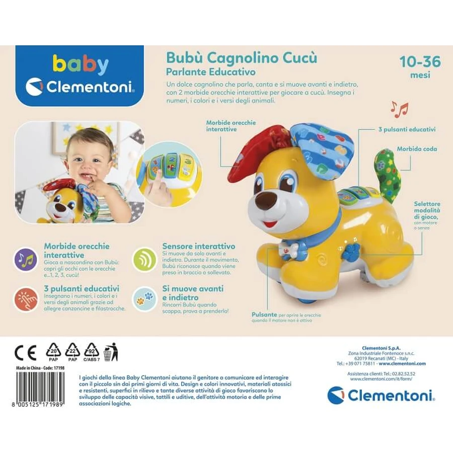 Clementoni Bubù – kleiner Hund mit „Kuckuck“-Funktion