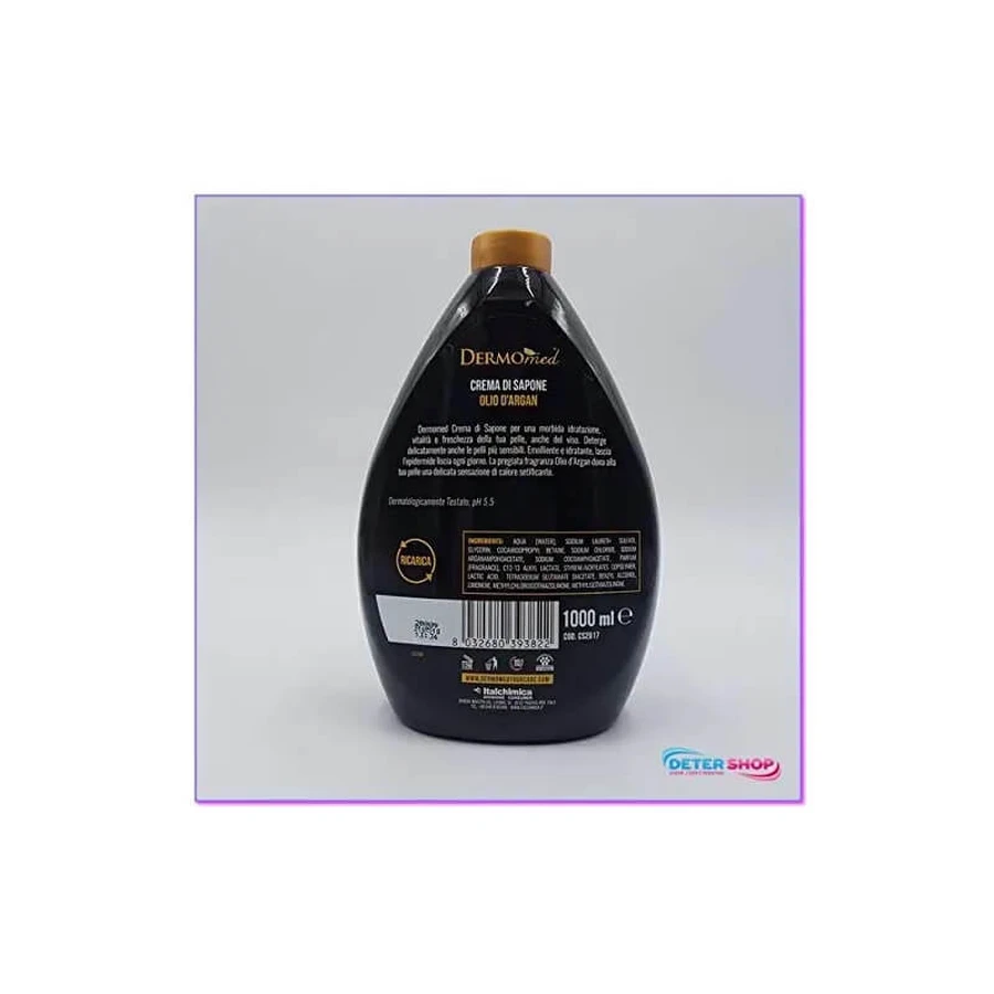 Dermomed Arganolie - Zeepcrème - Navulling van 1 liter