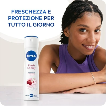 Nivea Fresh Cherry - Déodorant avec protection anti-odeurs 72 heures, 150 ml