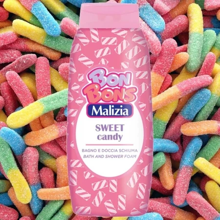 Malizia Bon Bons Sweet Candy - Milde bad- en douchegel, 500 ml