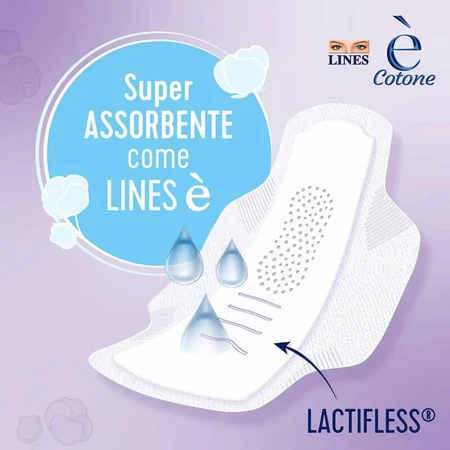 Lines is cotton - 10 daytime pads with wings
