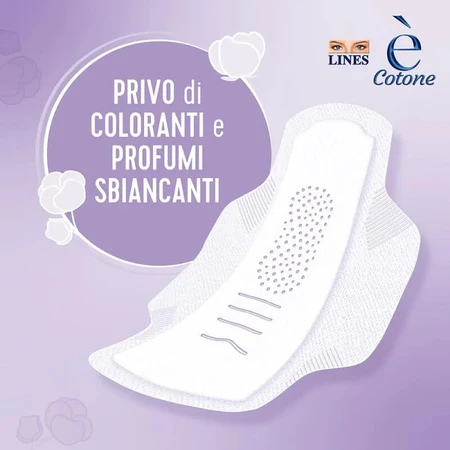 Lines is cotton - 10 daytime pads with wings