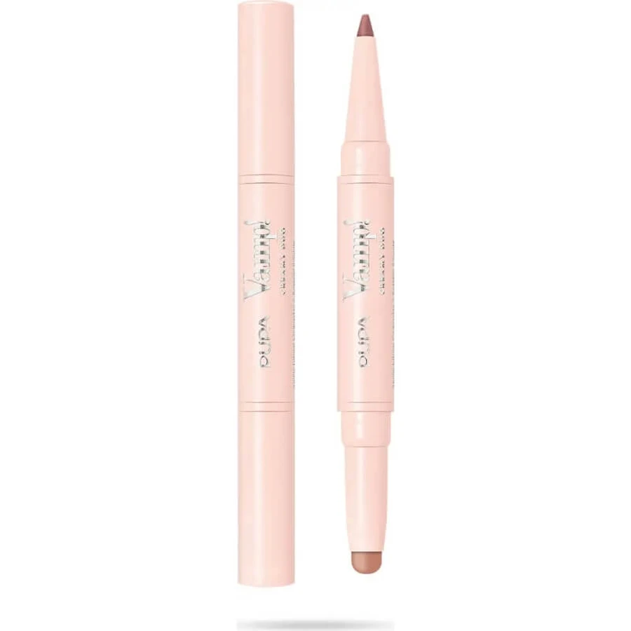 Pupa Vamp! Creamy Duo – Konturstift für die Lippen &amp; glänzender Lippenstift Nr. 005 Deep Nude