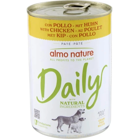 Almo Nature Daily Menu Chicken - Complete Wet Food for Adult Dogs, 400 g