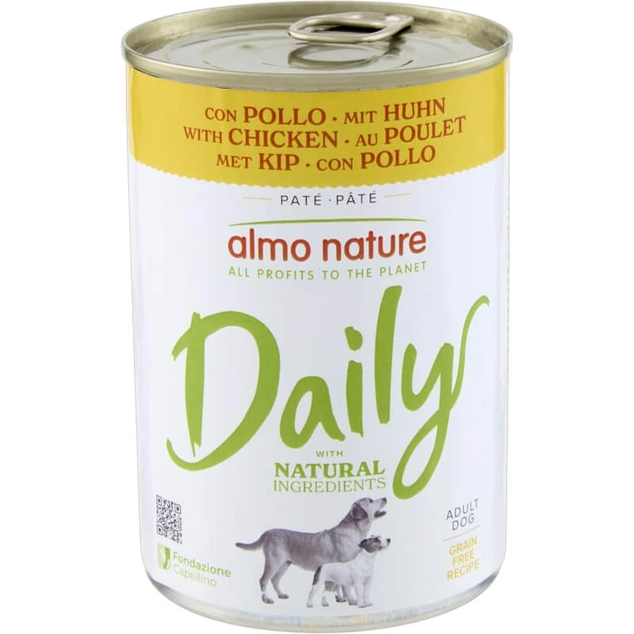 Almo Nature Daily Menu Chicken - Complete Wet Food for Adult Dogs, 400 g