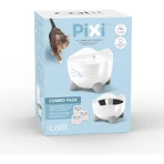 Catit Pixi – Kombipaket mit weißem Katzen-Trinkbrunnen