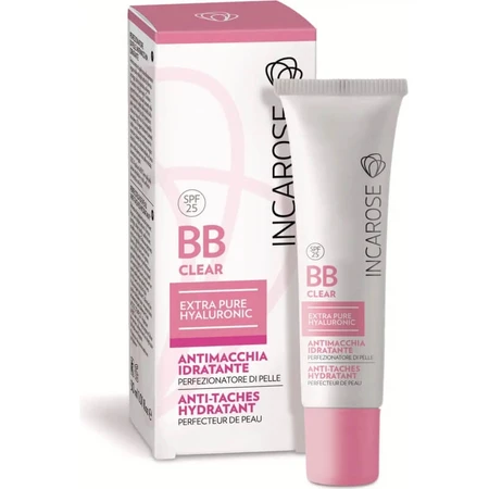 Incarose BB Clear Hyaluronic SPF 25 – Getönte Feuchtigkeitscreme – Mittlere Deckkraft