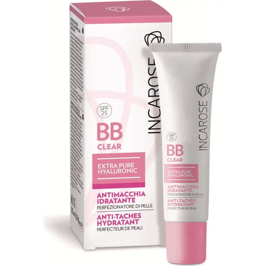 Incarose BB Clear Hyaluronic SPF 25 – Getönte Feuchtigkeitscreme – Mittlere Deckkraft