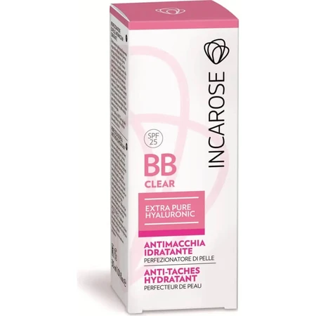 Incarose BB Clear Hyaluronic SPF 25 – Getönte Feuchtigkeitscreme – Mittlere Deckkraft